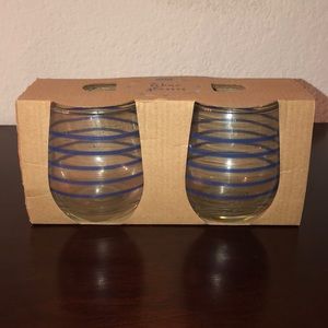 Striped wine glasses